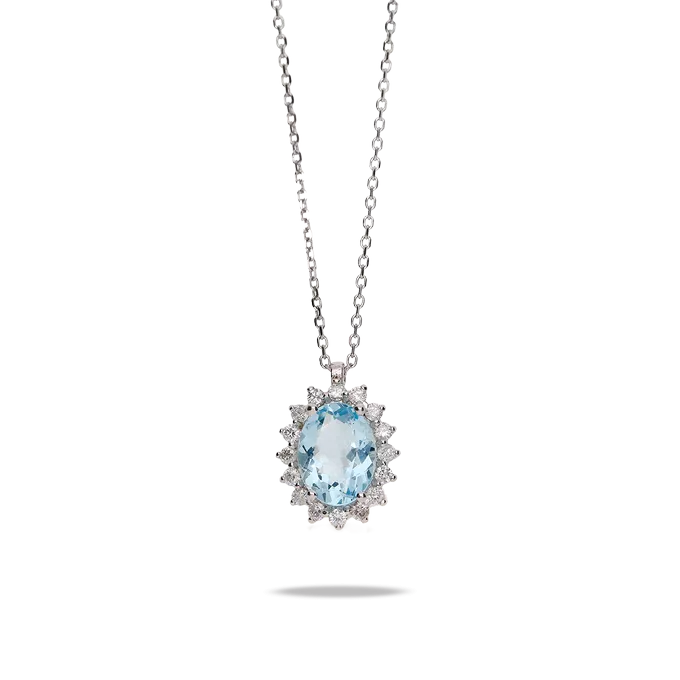 Gargantilla diamante oro 18 quilates IMPERIAL AQUAMARINE