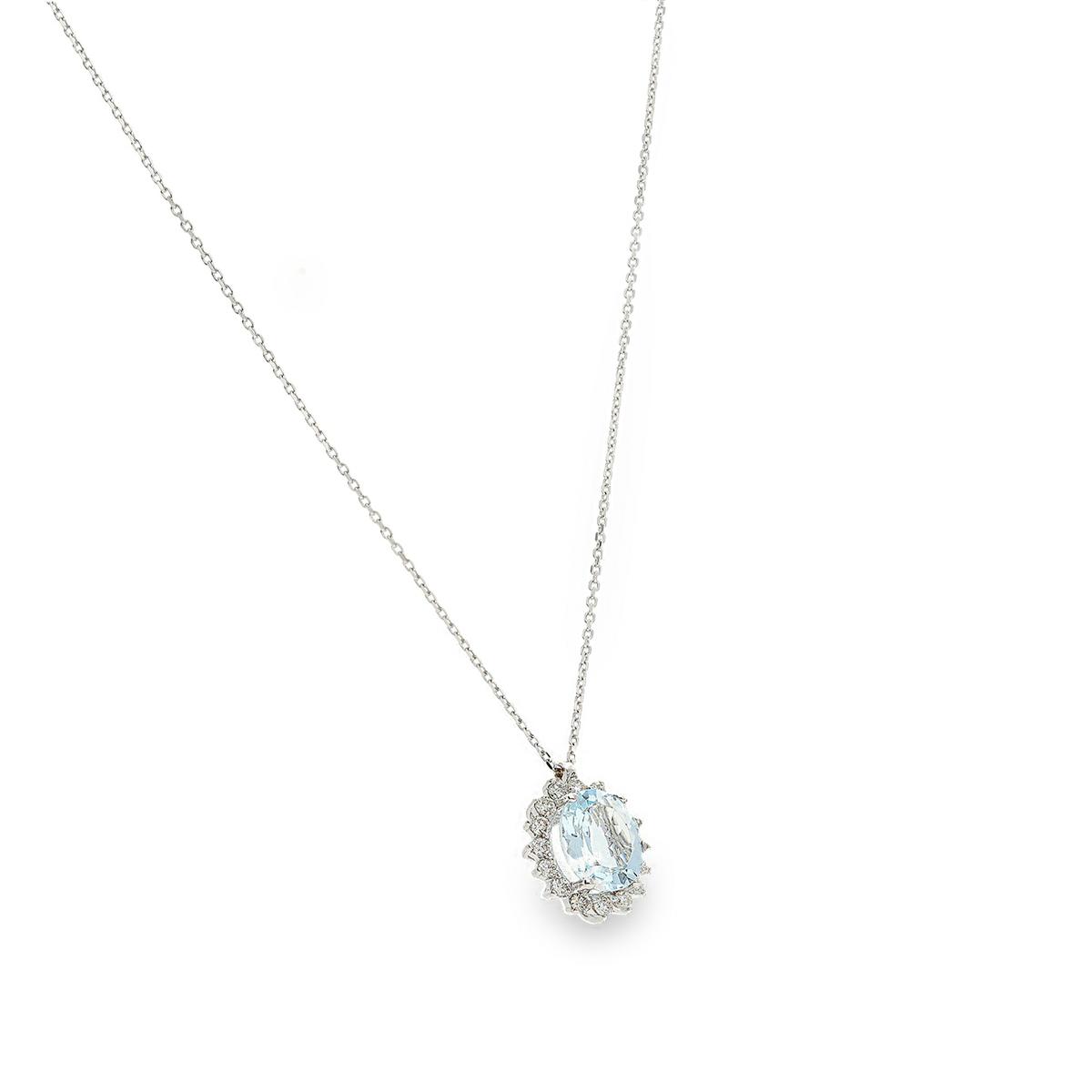 Gargantilla diamante oro 18 quilates IMPERIAL AQUAMARINE