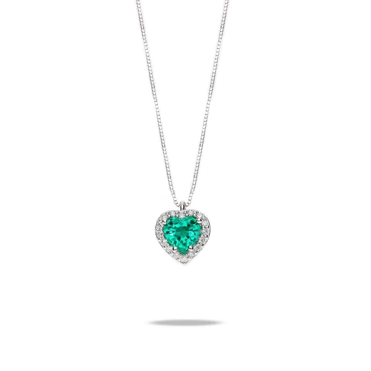 Gargantilla diamante oro 18 quilates LOVE EMERALD