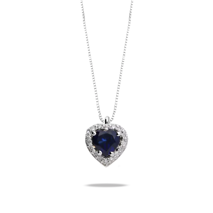 Gargantilla diamante oro 18 quilates LOVE SAPPHIRE