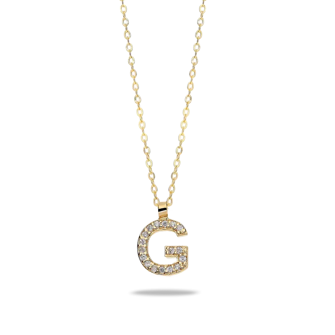 18k gold necklace ABECEDARY