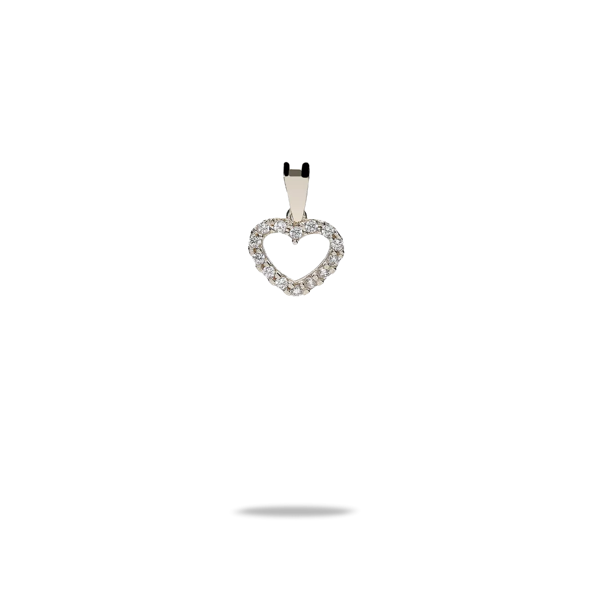 18k white gold charm