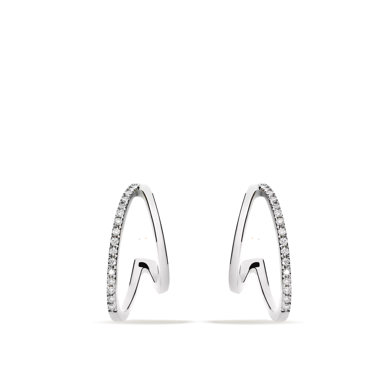 18k gold diamond hoop earrings