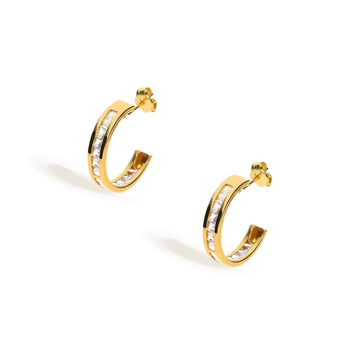 18k gold hoop earrings