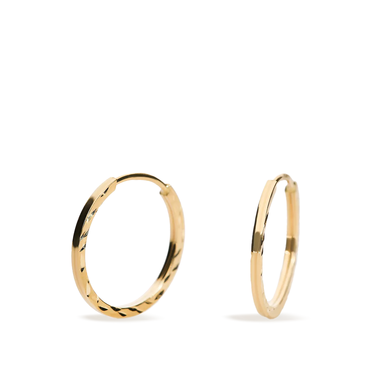 18k gold hoop earrings