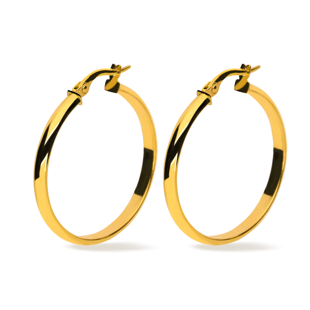 18k gold hoop earrings