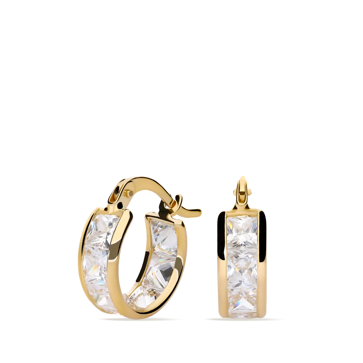 18k gold hoop earrings