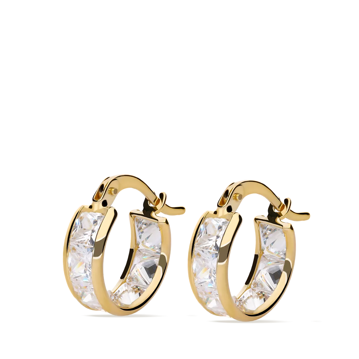 18k gold hoop earrings