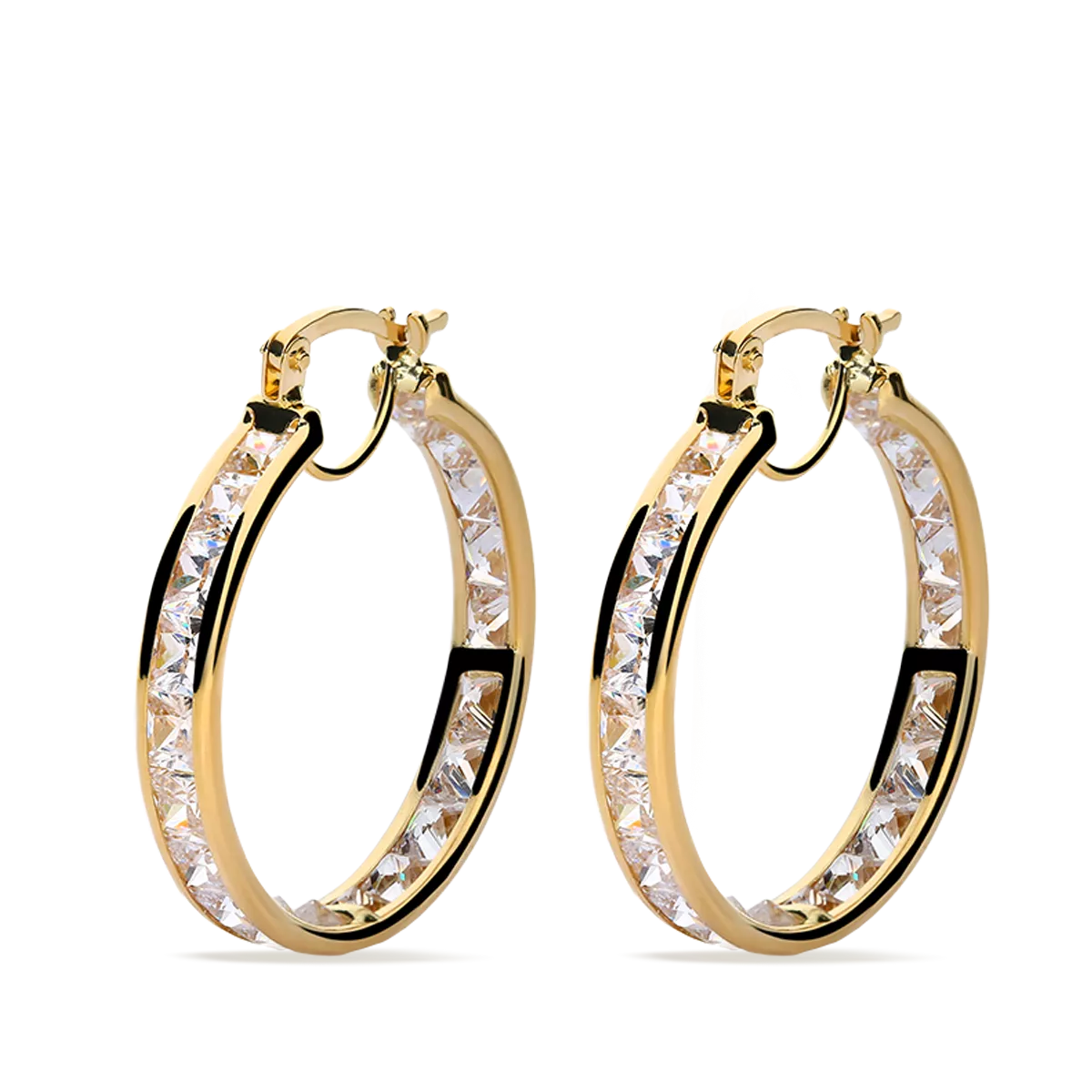 18k gold hoop earrings