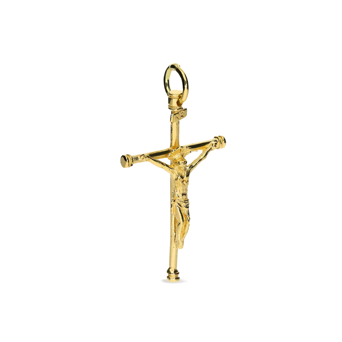 Cruz con cristo hombre oro macizo 18 quilates 44mm