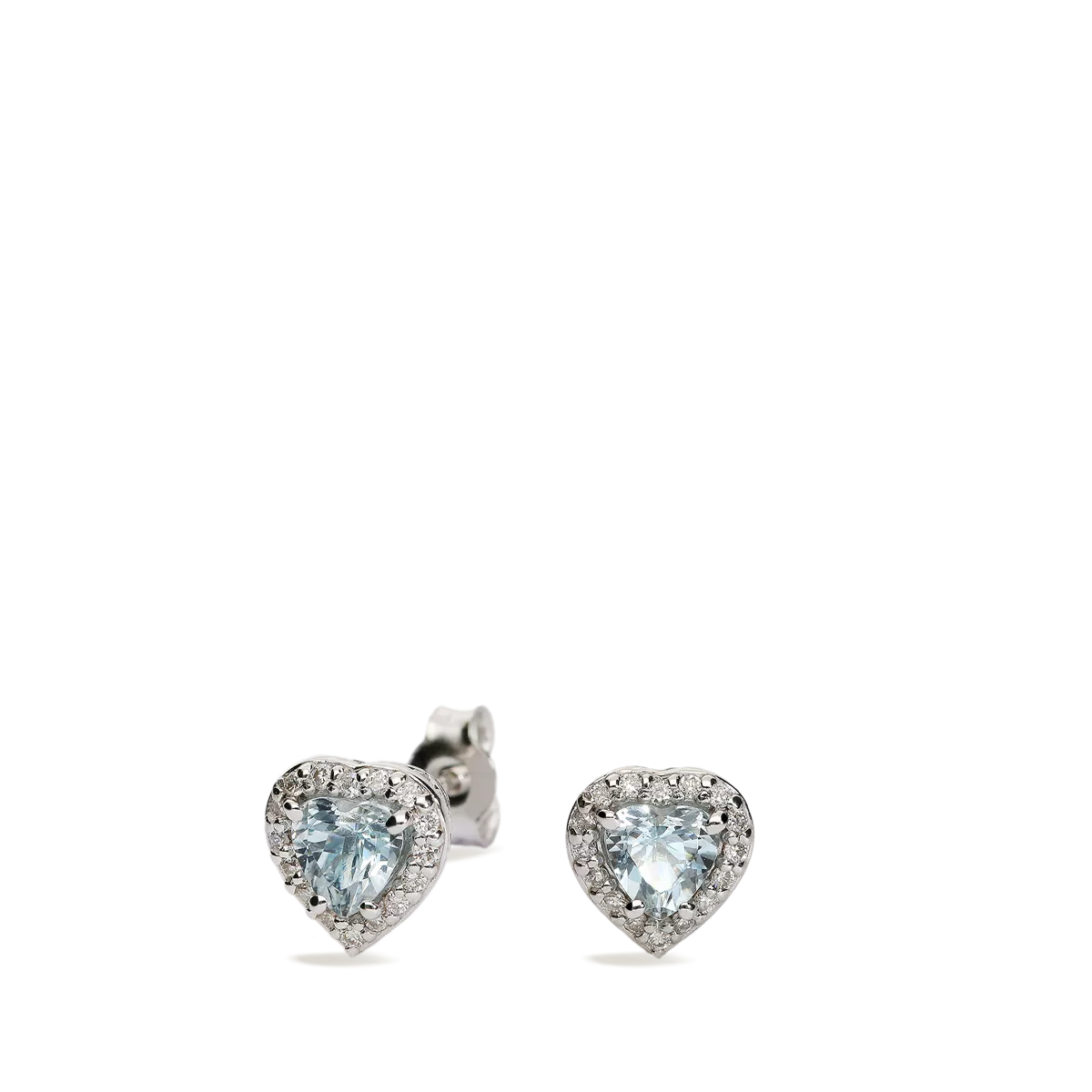 Pendiente diamante oro 18 quilates LOVE AQUAMARINE