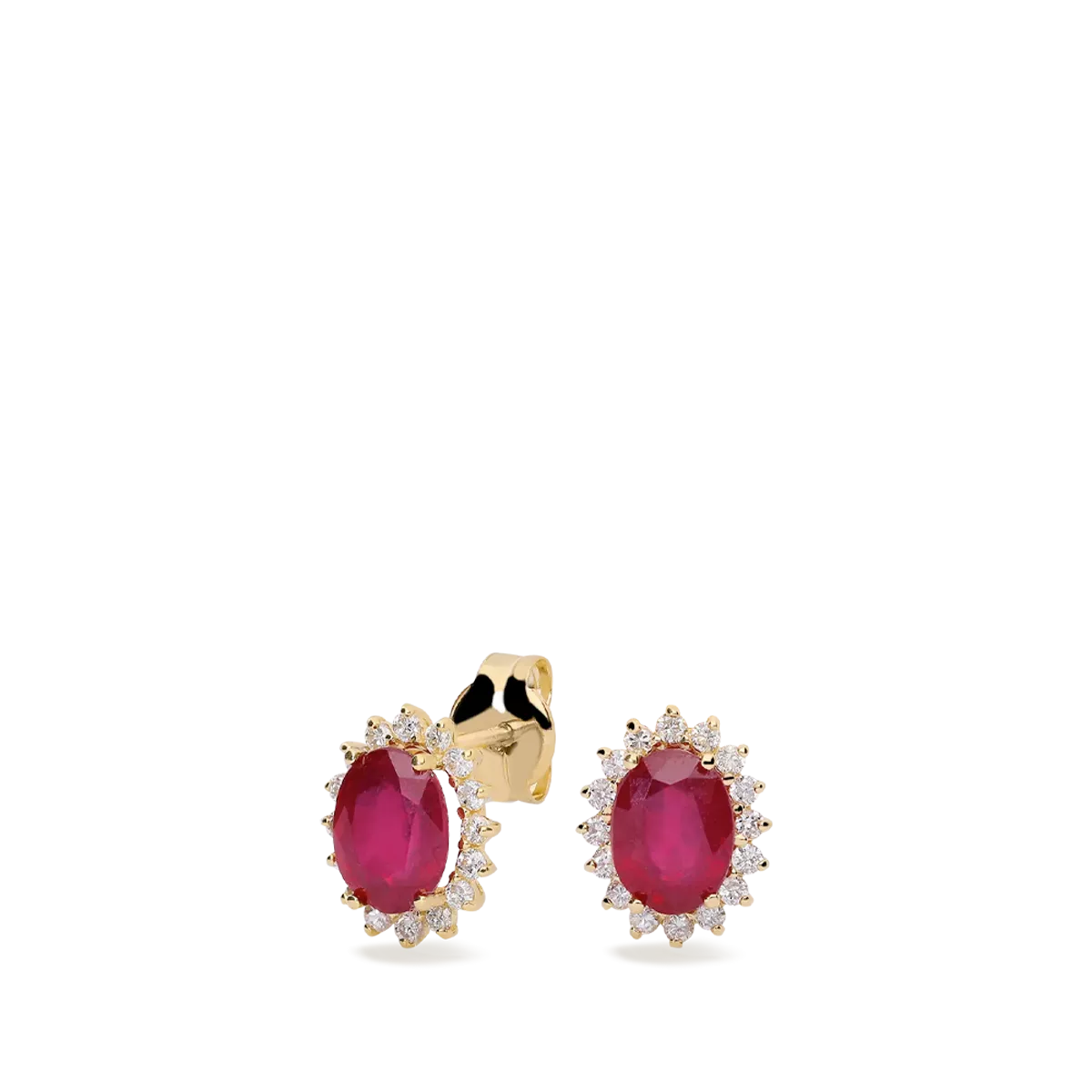 18k gold diamond earrings ROYAL RUBY