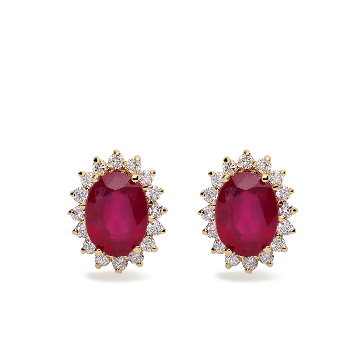 18k gold diamond earrings ROYAL RUBY