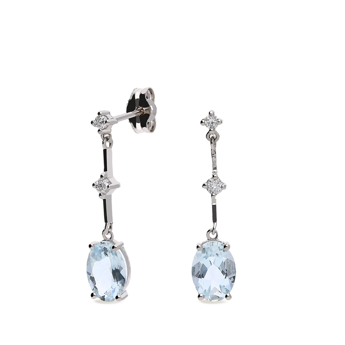 18k gold diamond earrings GLACIER