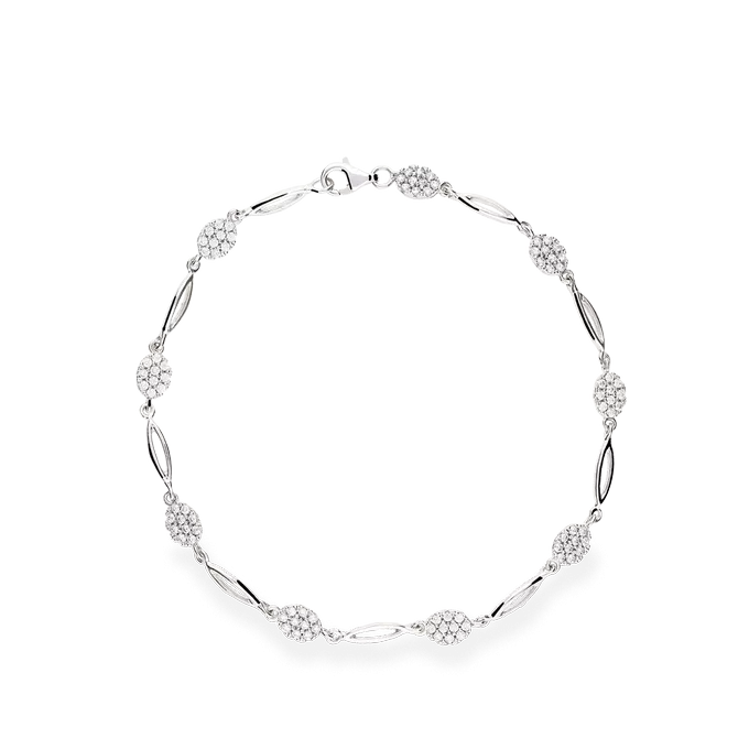 Pulsera oro blanco 18 quilates