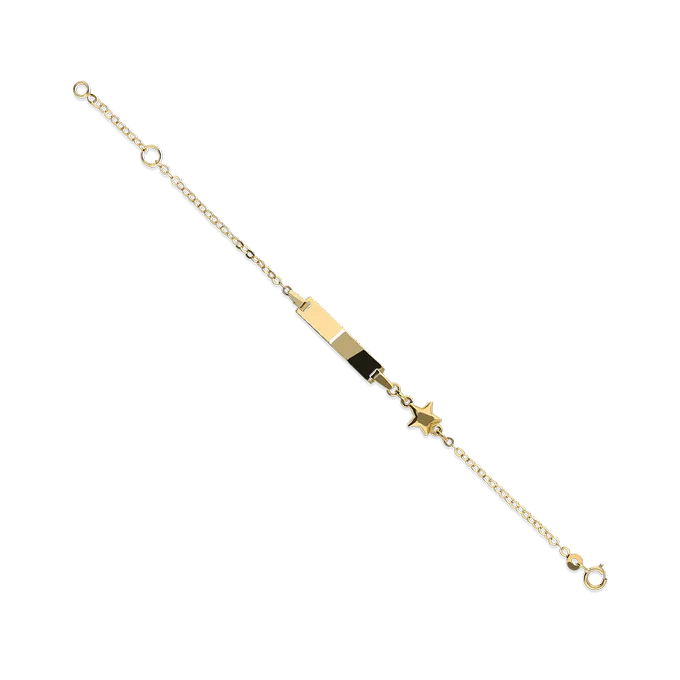 Pulsera esclava bebe estrella oro 18 quilates