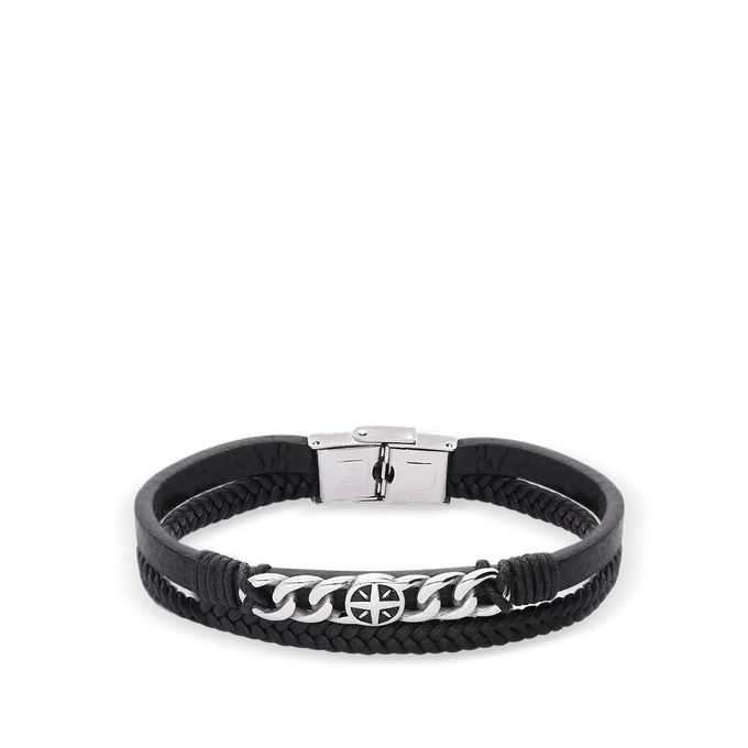 Pulsera hombre cuero trenzado