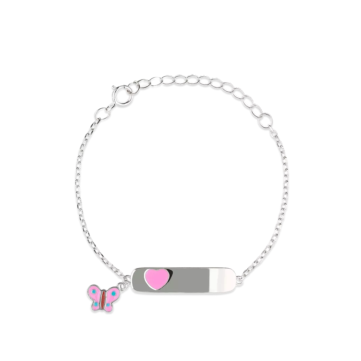 Pulsera esclava infantil mariposa plata primera ley