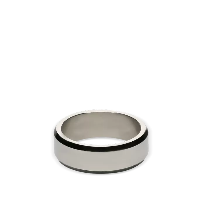 Anillo hombre acero bicolor