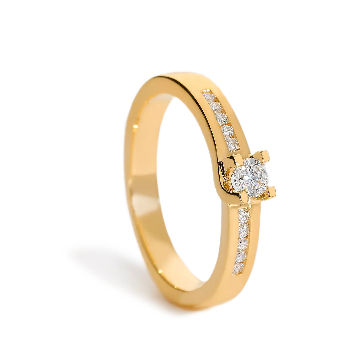 Anillo diamante oro 18 quilates