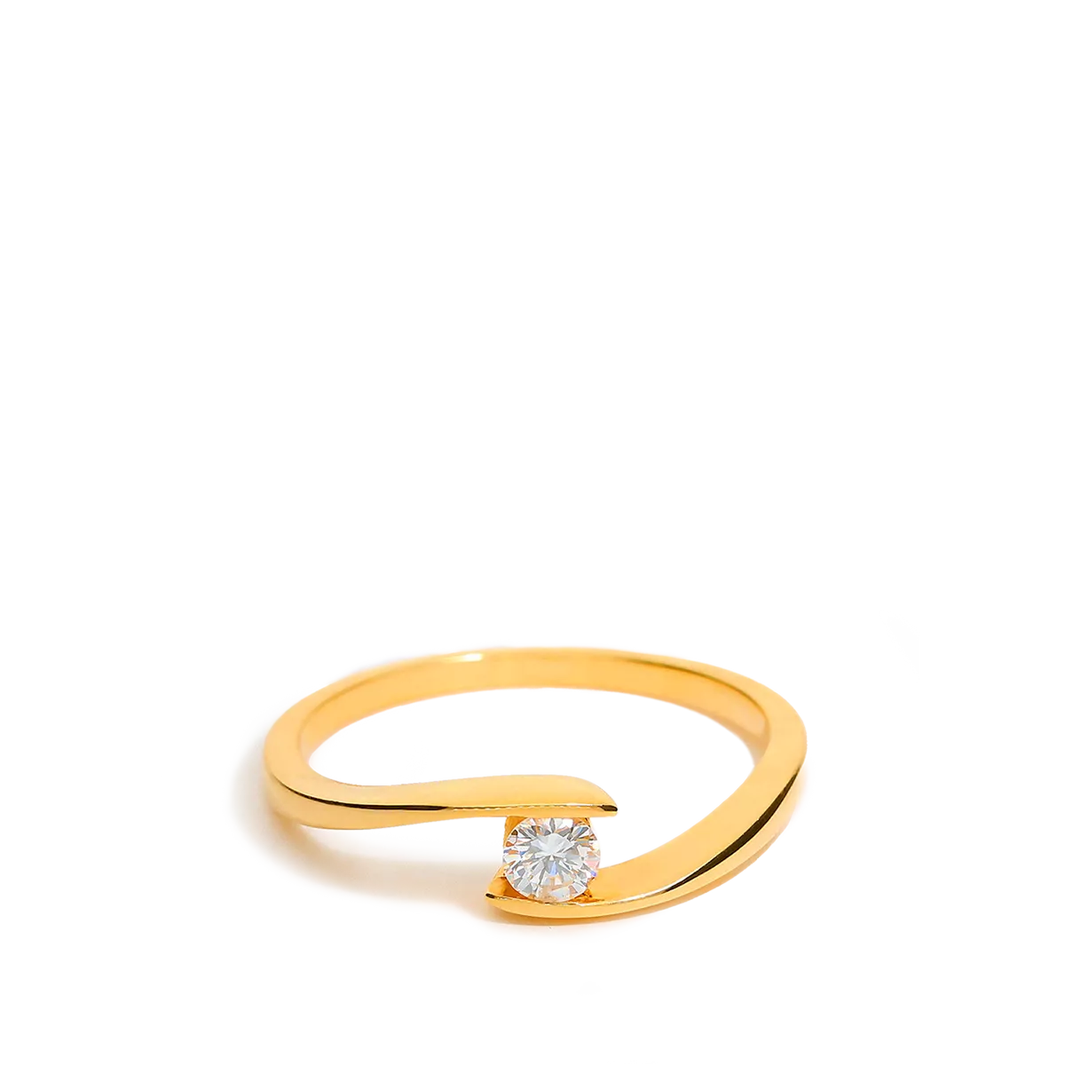 Anillo diamante oro 18 quilates