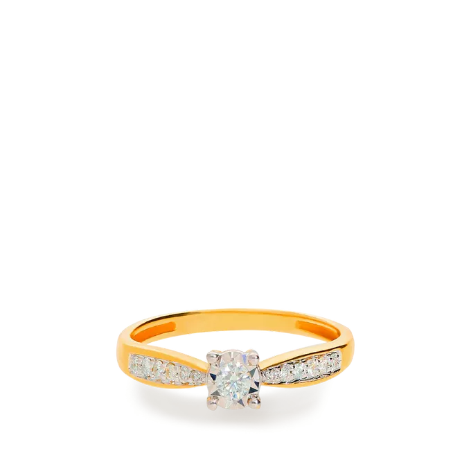 Anillo diamante oro 18 quilates