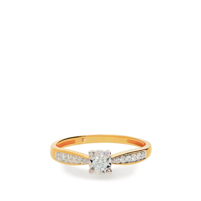 Anillo diamante oro 18 quilates