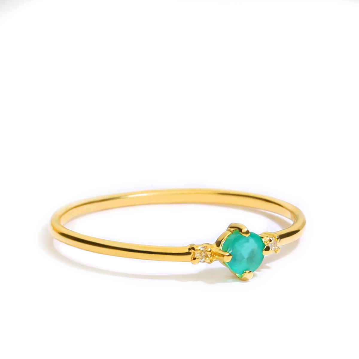 Anillo diamante natural oro 18 quilates RAINFOREST