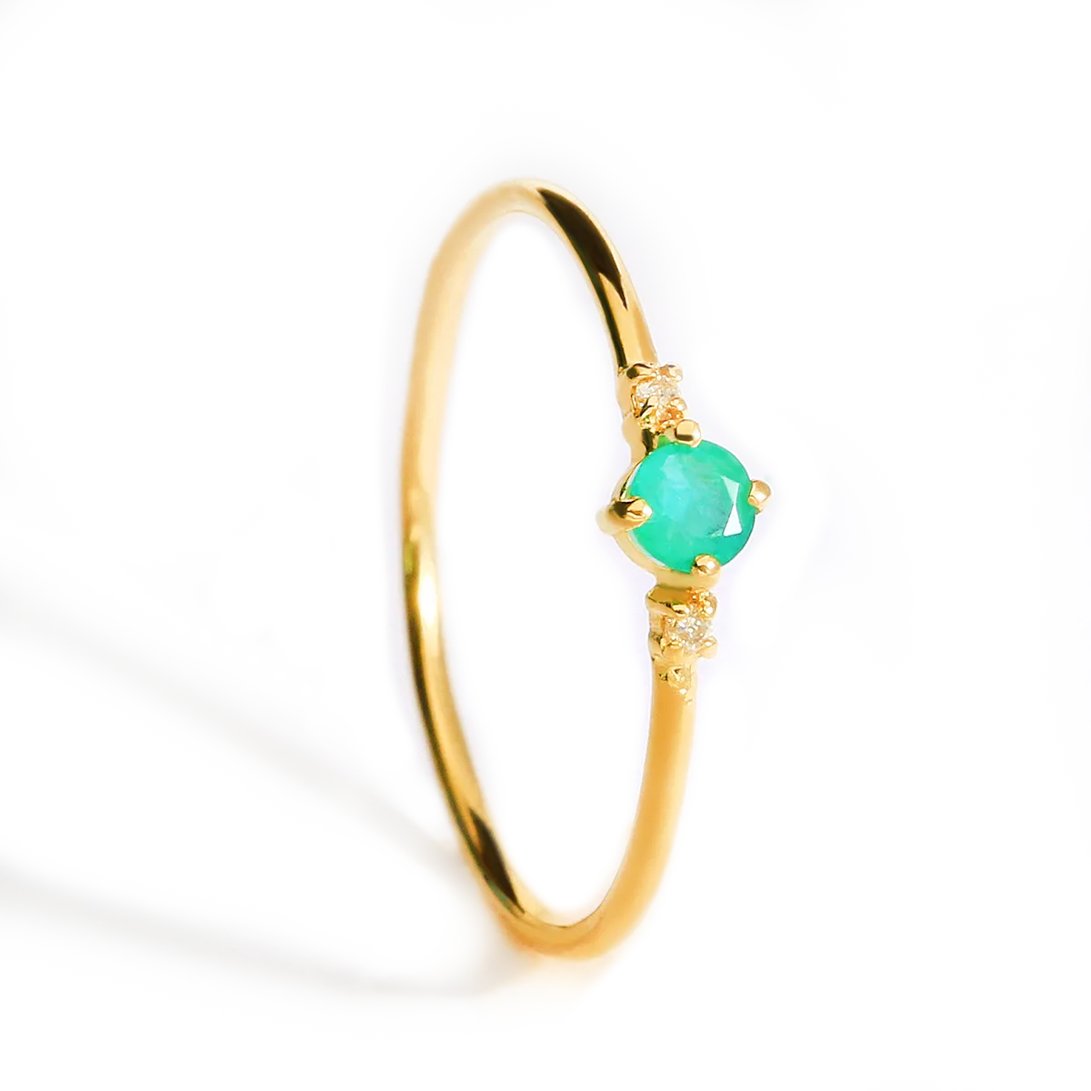 Anillo diamante natural oro 18 quilates RAINFOREST