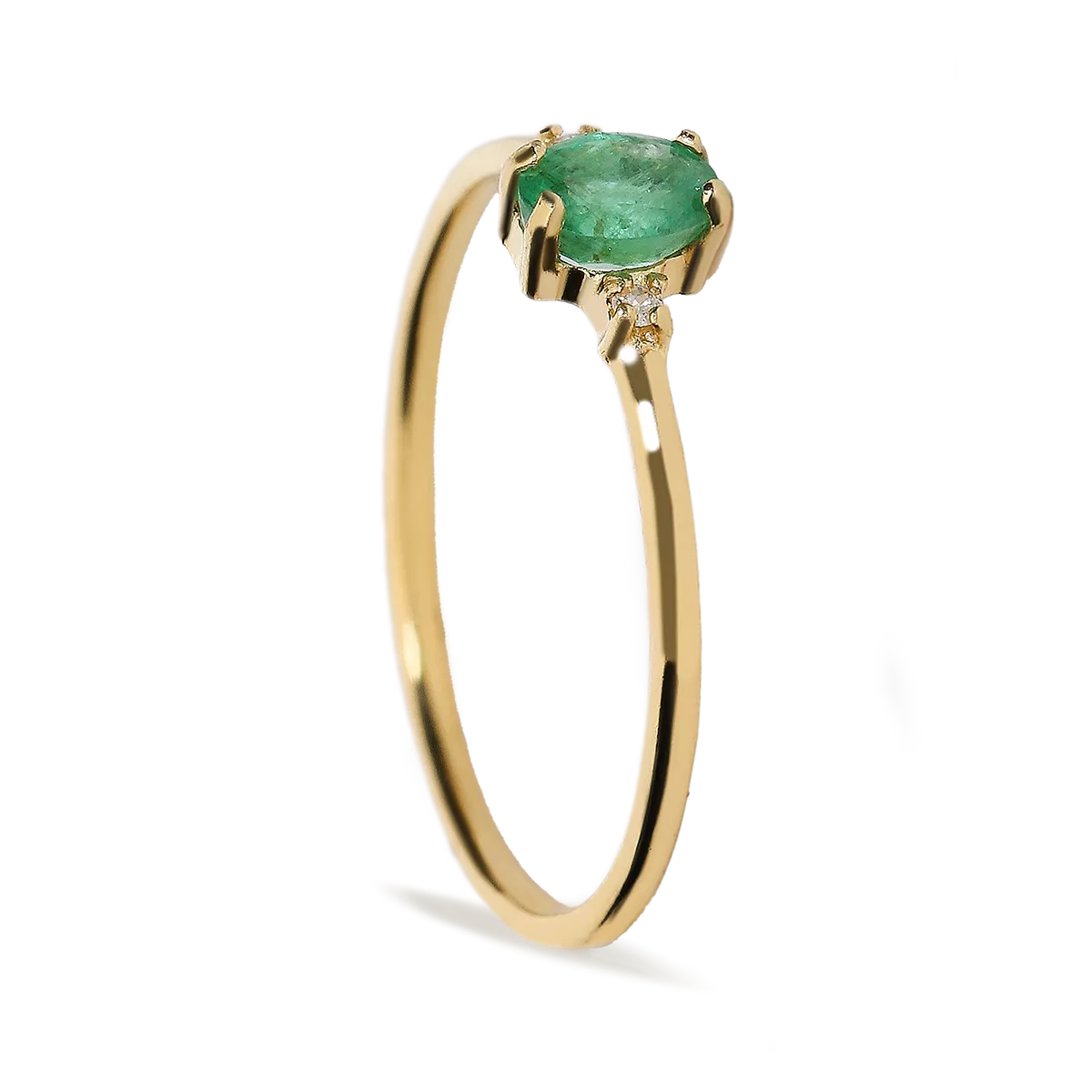 Anillo diamante natural oro 18 quilates RAINFOREST
