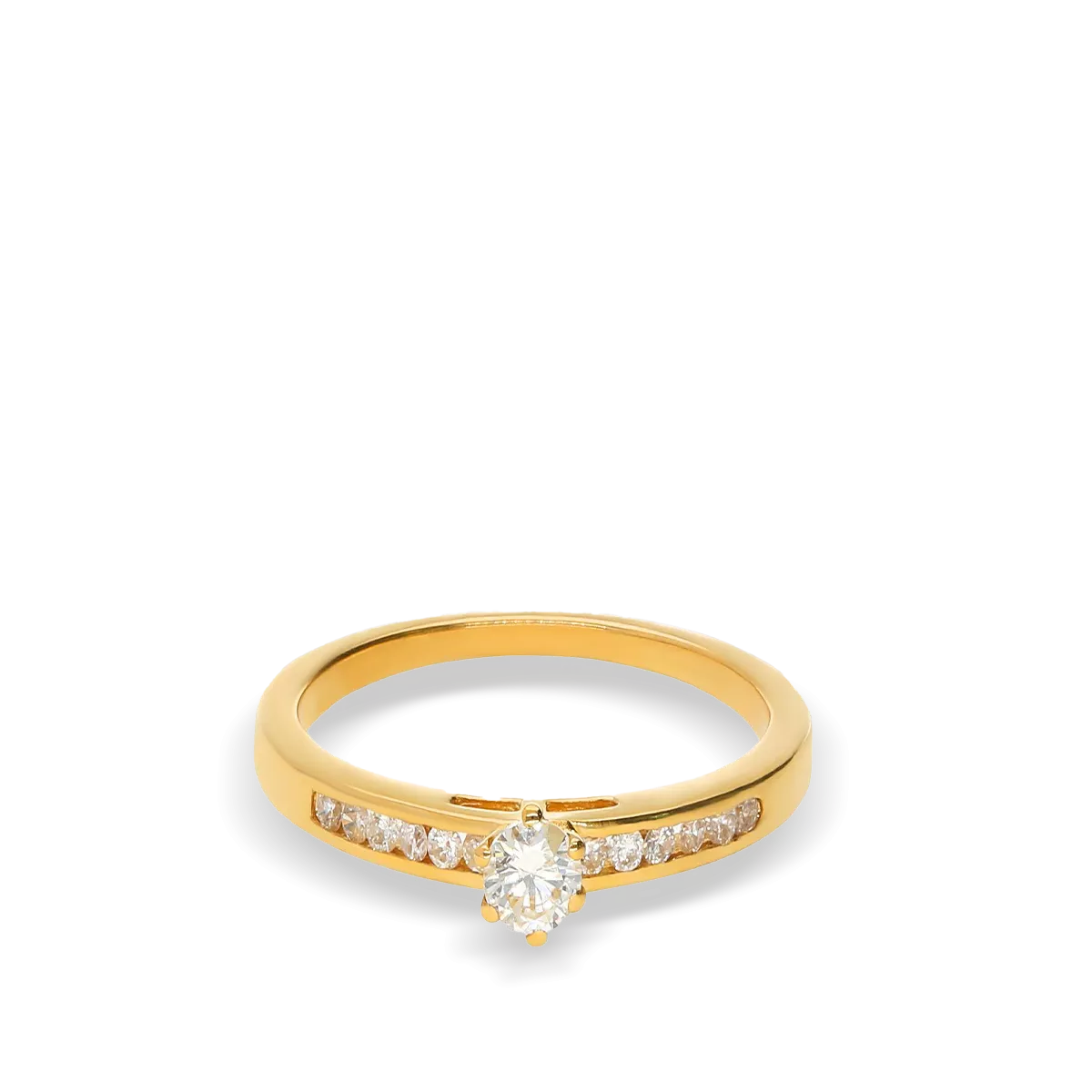 Anillo diamante oro 18 quilates