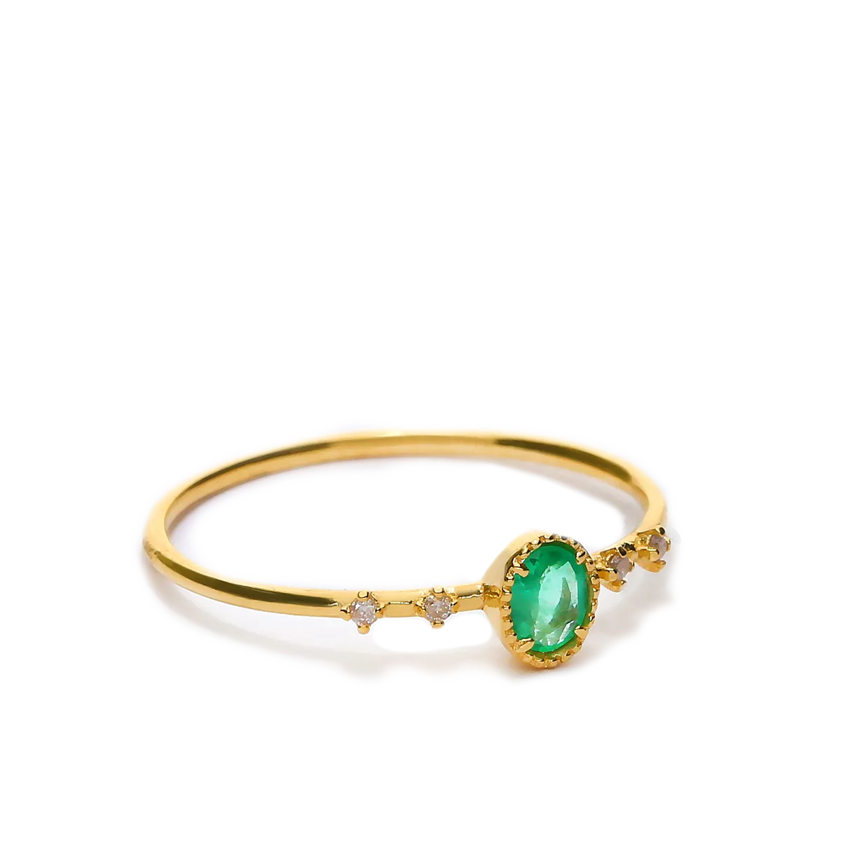 18k gold diamond ring RAINFOREST