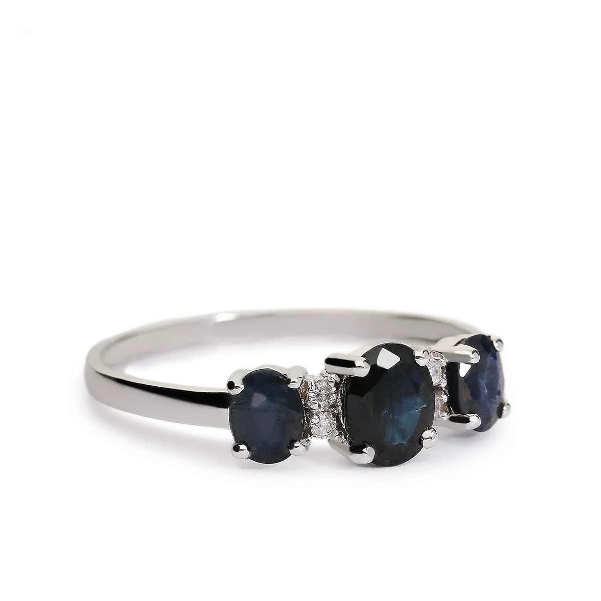 Anillo diamante natural oro 18 quilates MIDNIGHT