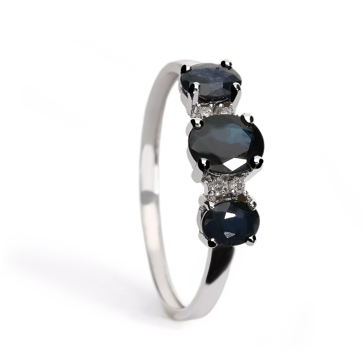 Anillo diamante natural oro 18 quilates MIDNIGHT