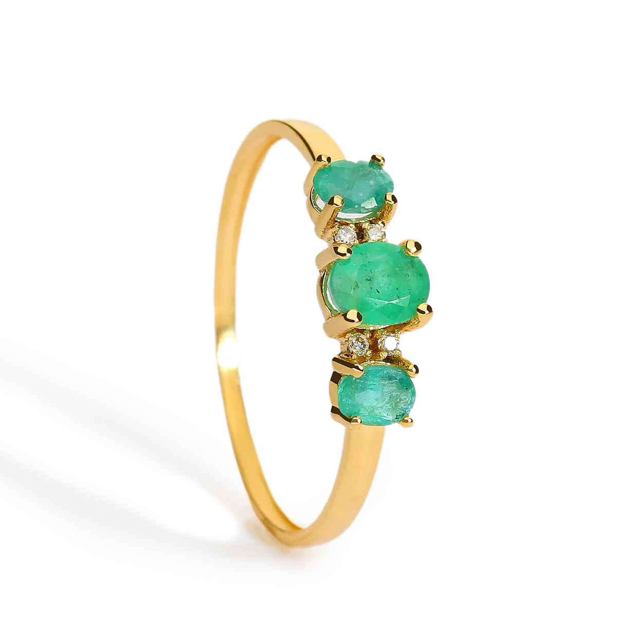 Anillo diamante natural oro 18 quilates