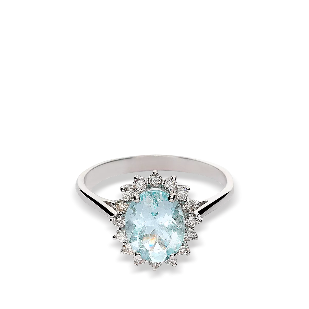 Anillo diamante oro 18 quilates IMPERIAL AQUAMARINE