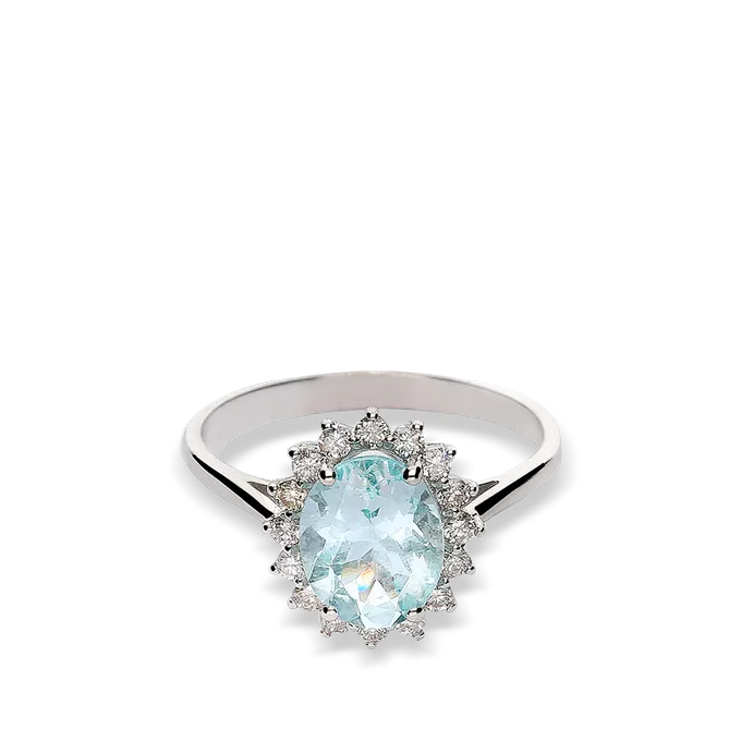 Sortija diamante oro 18 quilates IMPERIAL AQUAMARINE