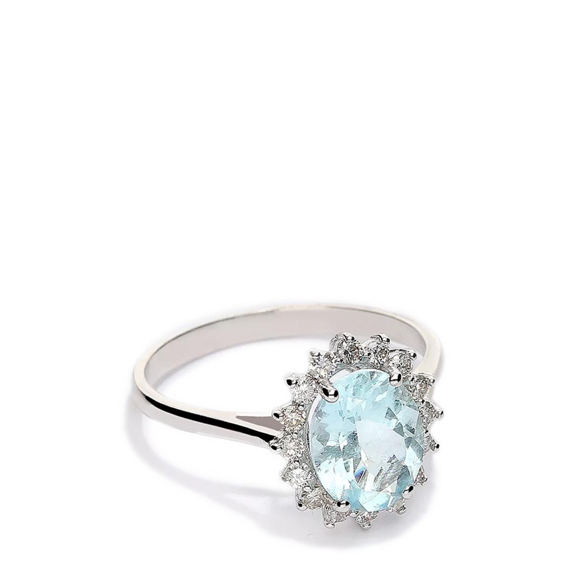 Anillo diamante oro 18 quilates IMPERIAL AQUAMARINE