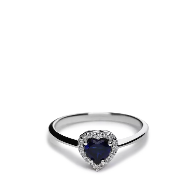 Sortija diamante oro 18 quilates LOVE SAPPHIRE