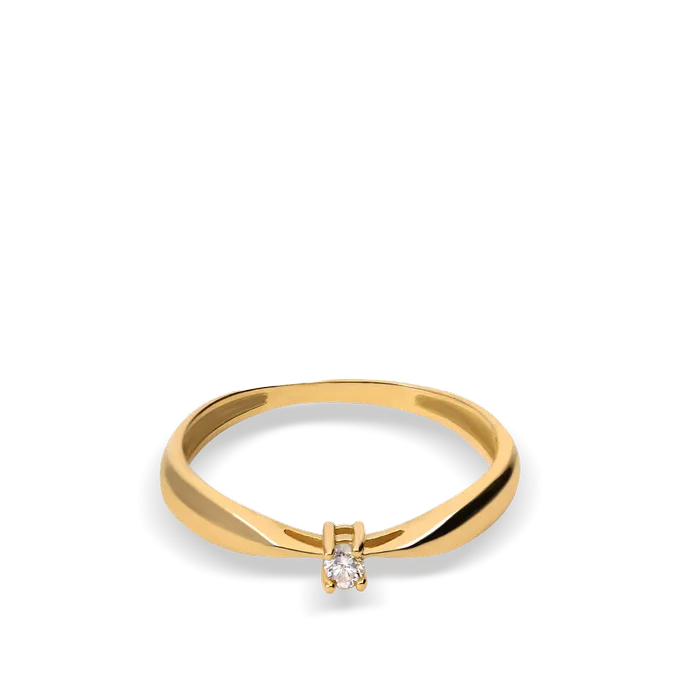 Anillo diamante oro 18 quilates