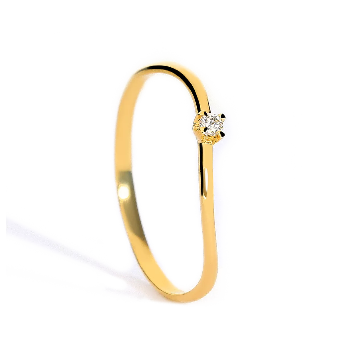 Anillo diamante oro 18 quilates