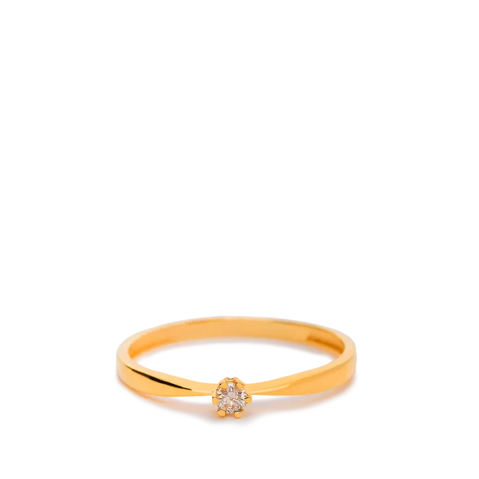 Anillo diamante oro 18 quilates