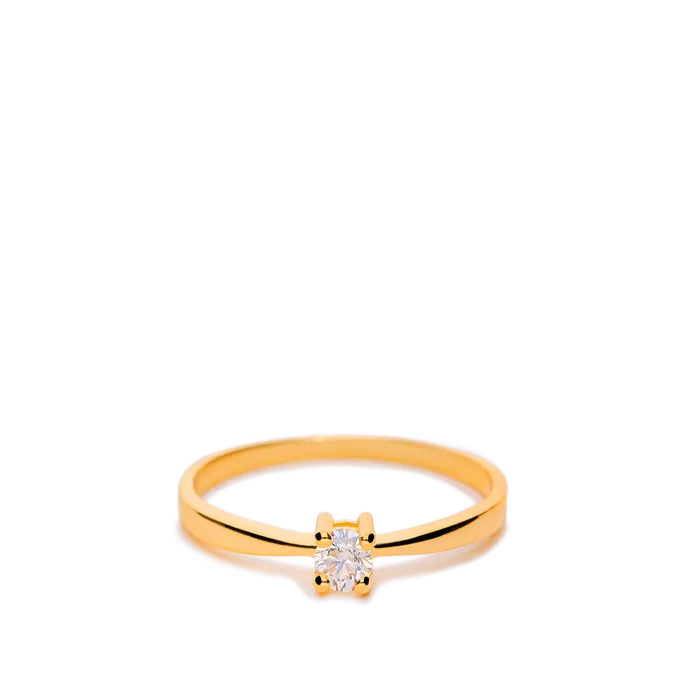 Anillo diamante oro 18 quilates