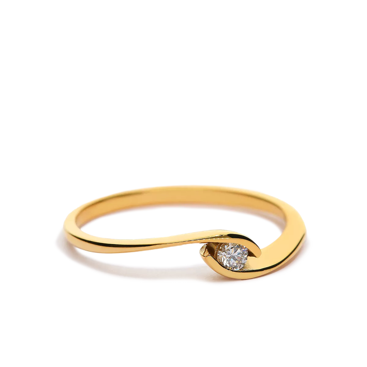 18k gold diamond ring GRAVITY