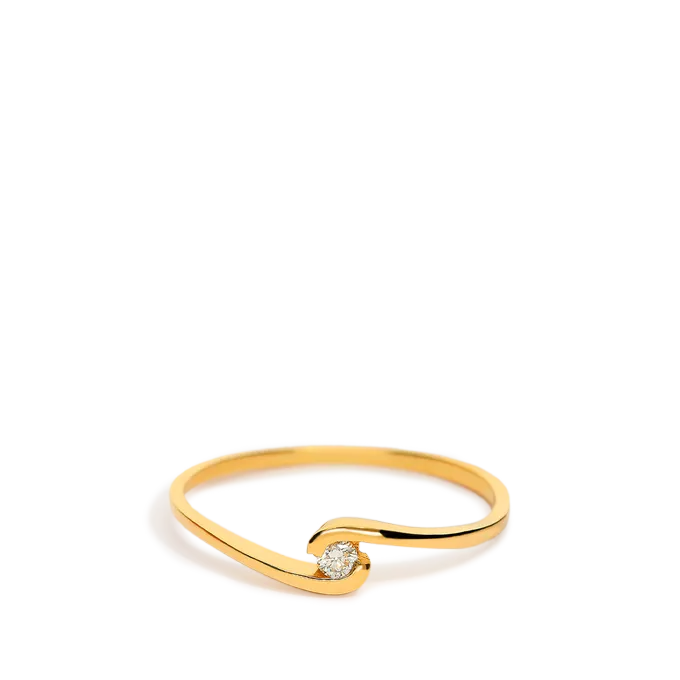 Anillo diamante oro 18 quilates