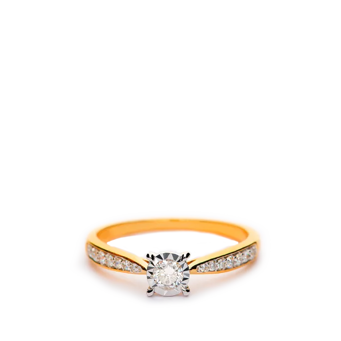 Anillo diamante oro 18 quilates