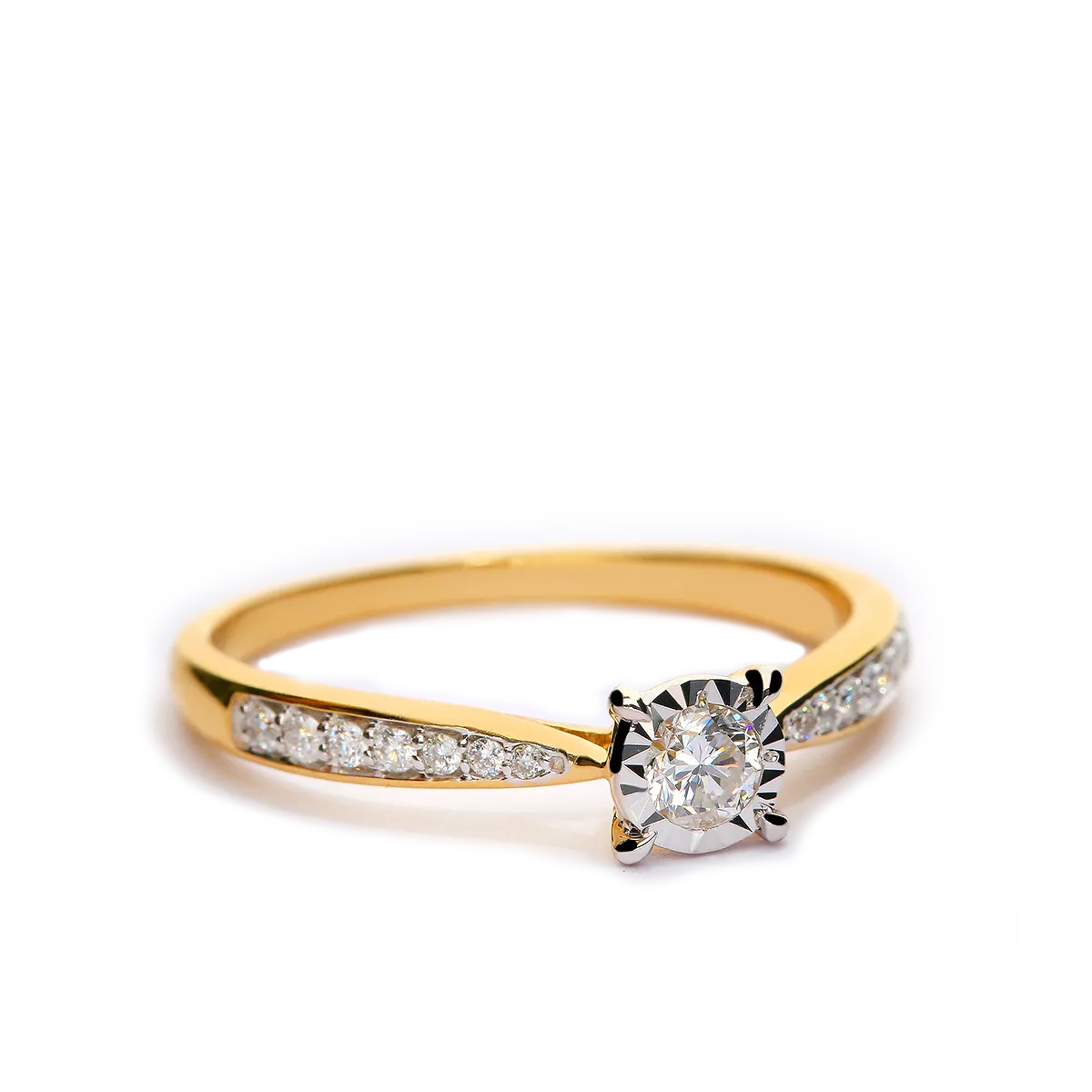 Anillo diamante oro 18 quilates