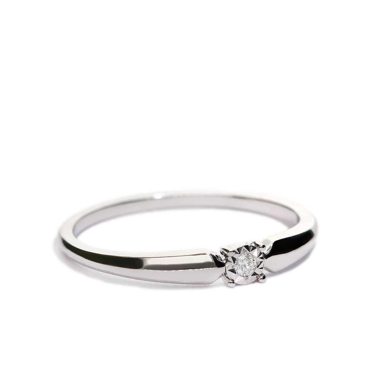Anillo diamante natural oro 18 quilates