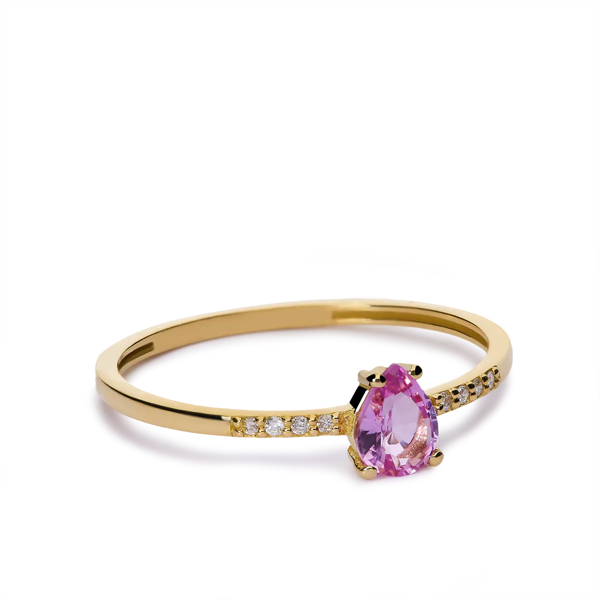 Anillo diamante natural oro 18 quilates BLUSH