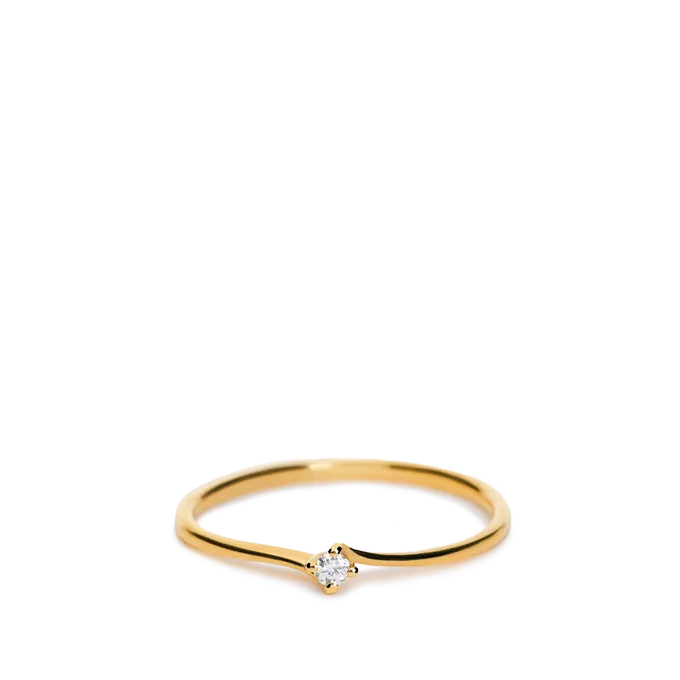 Anillo diamante oro 18 quilates